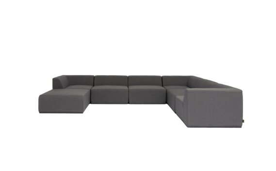 Relax Modular 7 U-Sofa Chaise Sectional Modular Sofa - Flanelle by Blinde Design