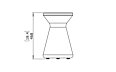 Solo R1 Coffee Table - Technical Drawing / Front by Blinde Design