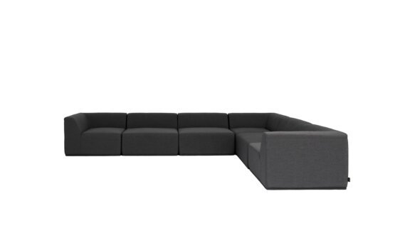 Relax Modular 6 L-Sectional Modular Sofa - Sooty by Blinde Design