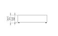 Bloc L1 Coffee Table - Technical Drawing / Front by Blinde Design