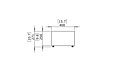 Bloc L1 Coffee Table - Technical Drawing / Side by Blinde Design