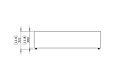 Bloc L2 Coffee Table - Technical Drawing / Front by Blinde Design