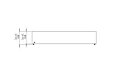 Bloc L5 Coffee Table - Technical Drawing / Front by Blinde Design