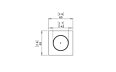 Square Nº 1 - Technical Drawing / Top by Blinde Design