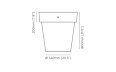 Classic 100 Planter - Technical Drawing / Front by Blinde Design