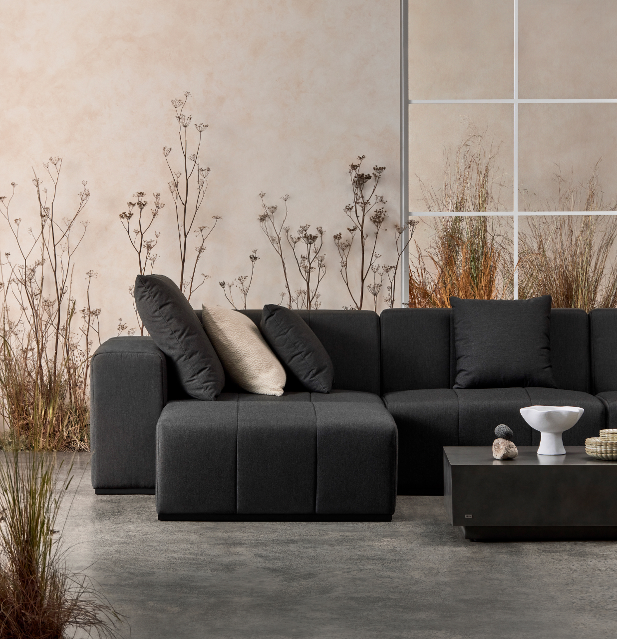 Sofas on residential setting